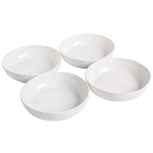 Zen Buffet 4 Piece 41oz Salad Bowls Porcelain Ceramic Chip and Scratch Resistant Pasta Bowl (4 Count)