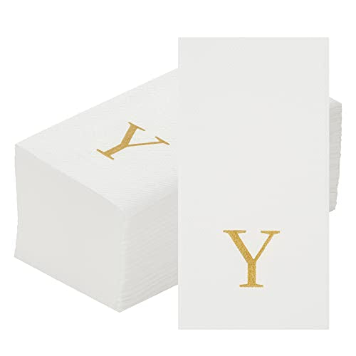 Luxenap 15.8 X 7.9 Inch Linen (Gold / 50 Count / Y)