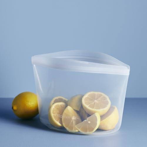 Premium Reusable Silicone Food Storage Bowl (Clear / 6-Cup)