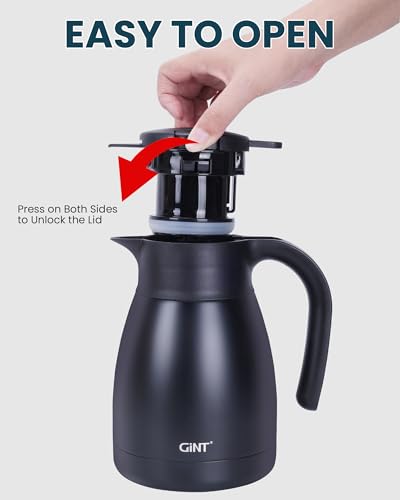 1L 34Oz Thermal Coffee Carafe (Black / 34 Ounces)