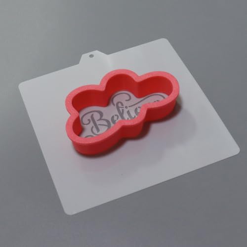 Cookie Cutter and Stencil Bundle Royal Icing Cookies Stencils Paint Your Own Biscuit Bakery Starter Kits Royal Icing Fondant Cutters Birthday Wedding Holiday Cookies Painting Coloring Pages Comb (Believe)