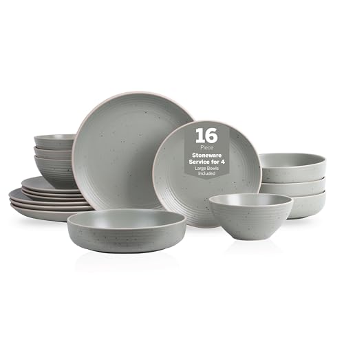 Lauren Stoneware (16-Piece Service for 4 / Green)