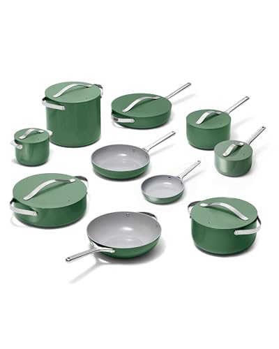 24-Piece Non-Stick Ceramic Cookware Set (Sage / 24pc Set)