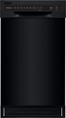 18 in. ADA Compact Front Control Dishwasher in Black with Dual Spray Arms (Black / Dishwasher Only)