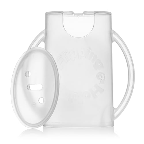 Original Squeeze Proof Flipping Holder with Open Bottom for Food Pouches & Juice Boxes (White)