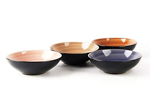 16 Piece Dinnerware Set (16pc Set / Mix Cobalt, Mocha, Rose, Spice)