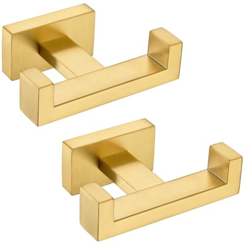 Double Towel Hook Brushed Dark Gold (2 Pack / Brushed Dark Gold)