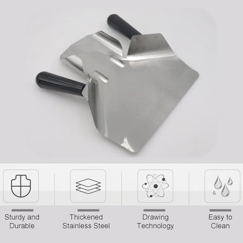 Stainless Steel French Fry Bagger Scoop Dual Handle for Popcorn