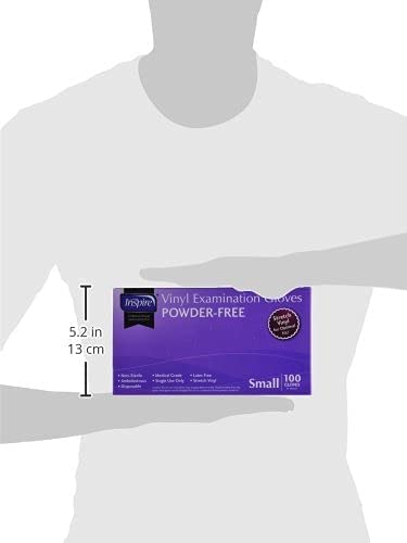 Exam Grade Powder & Latex Free Stretch Vinyl Gloves (Medium)