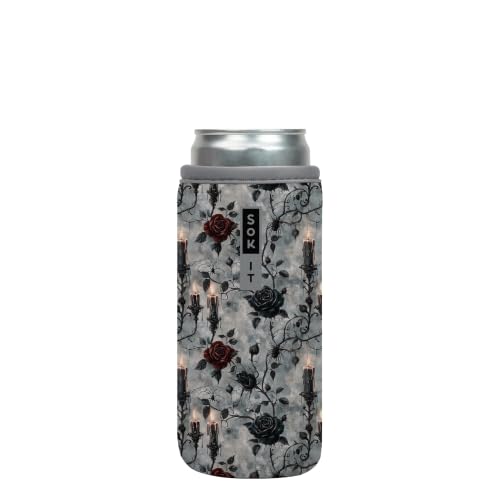 CanSok Sleeve for Beer & Soda Insulated Neoprene Cover (Blackthorn Manor / 12oz Slim Can Sleeve)