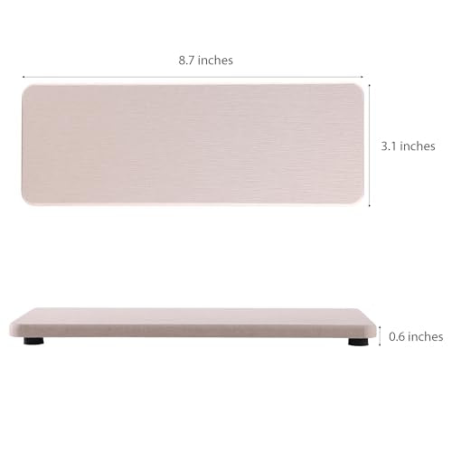 2Pcs Stone Soap Trays Water Absorbing Diatomite Coaster (Pale Gray / 8.7" x 3.2")