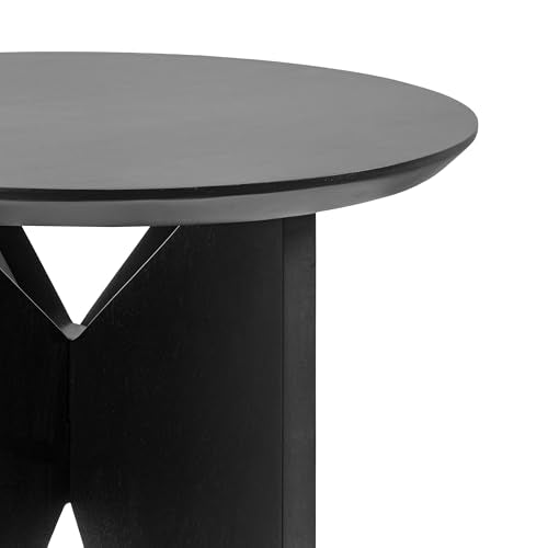 Faiza Modern Wooden Round Side Table