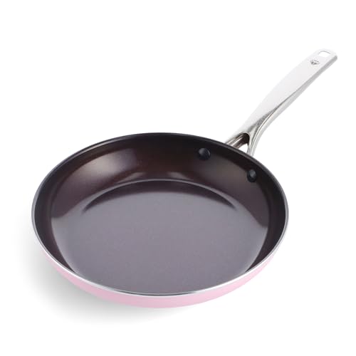 Cookware Diamond Infused Ceramic Nonstick 10" Frying Pan Skillet (10" Frying Pan Skillet / Pink)