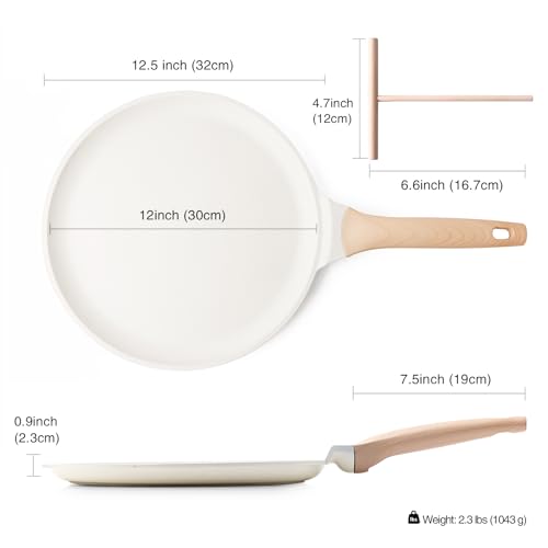 Crepe Pan Nonstick (White / 12Inch)