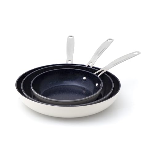 3 Piece Fry Pan Set (3 PC / Vanilla Cream)