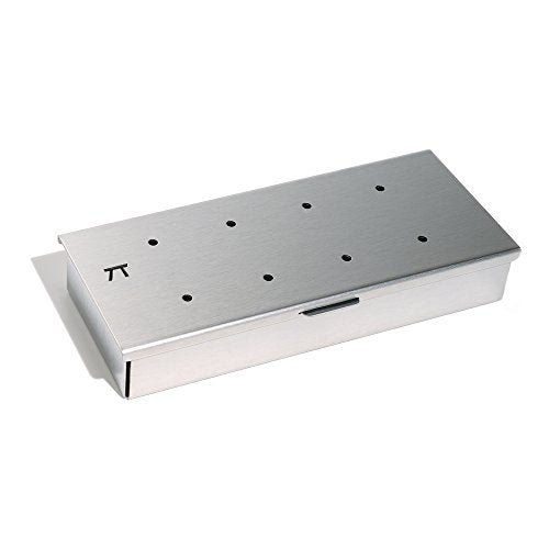 Grill Wood Chip Smoking Box (Wood Chip Smoking Box: Stainless Steel / 8.73" x 3.75" x 1.5")