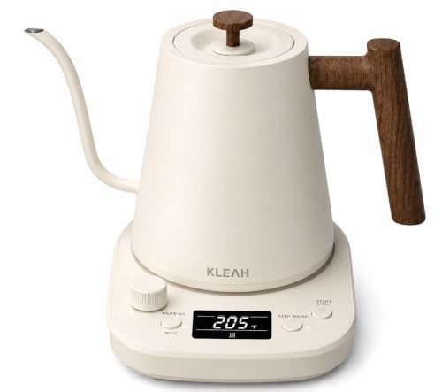 Gooseneck Electric Kettle with Temperature Control (Bone White)