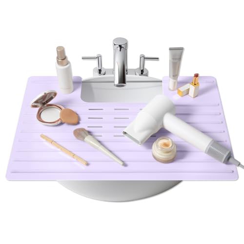 Bathroom Sink Cover for Counter Space (Lavender / Large)