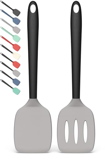 2 Pack Silicone Spatula Set (Gray)