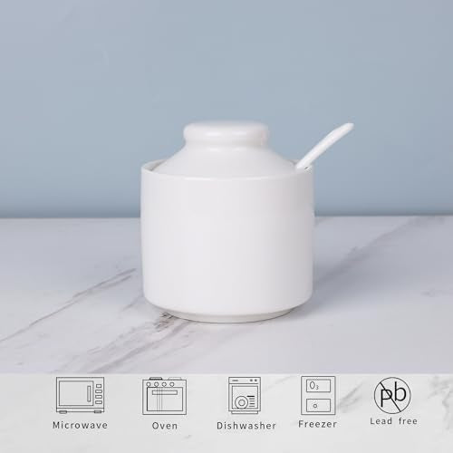 8 oz Sugar Bowl with Lid and Spoon