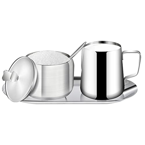 Stainless Steel Sugar and Creamer Set