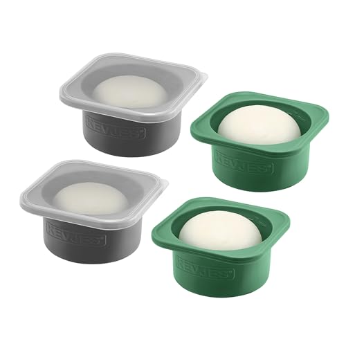 Stackable Silicone Artisan Pizza Dough Proofing Proving Containers with Air (2green+2Space Grey)