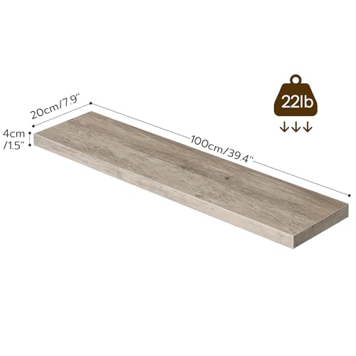 Floating Shelves for Wall (Greige / 39.4 Inches)