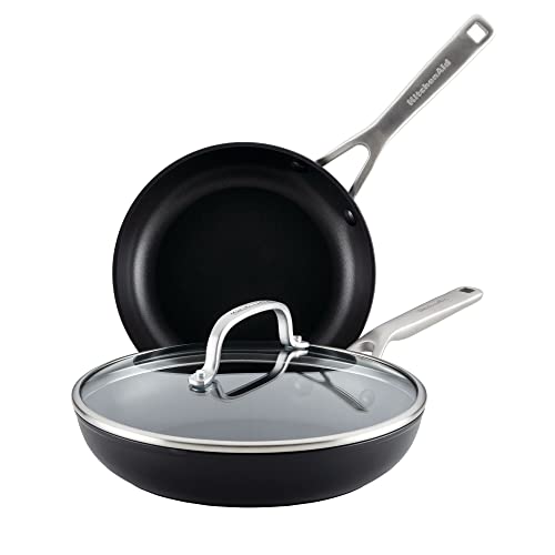 Hard Anodized Induction Nonstick Frying Pan Set With Lid (Skillet Set (3 Piece))