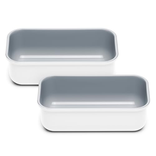 Non Stick Ceramic (White / 2x Loaf Pan (1lb))
