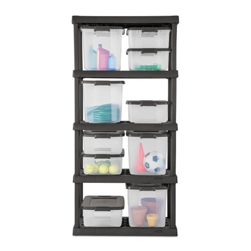 18 Pack Plastic Storage Bins w (50 Quart Tote / 18 Pack)