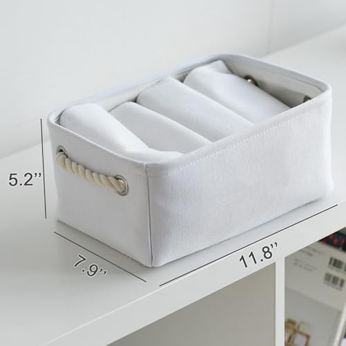 Storage Basket for Gifts Empty (White Color / Small -11.8Lx7.9Wx5.2H)