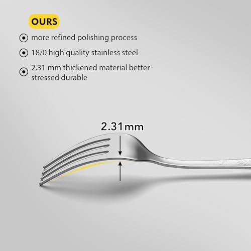 40 Piece Silverware Set (Silver Peony)