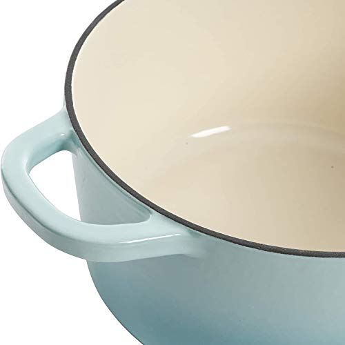 Artisan Round Enameled Cast Iron Dutch Oven (Aqua Blue / 3-Quart)