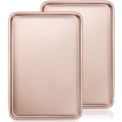 Baking Sheet Pan Set of 2 (17.5x12x1 inch Set / Rose Gold)