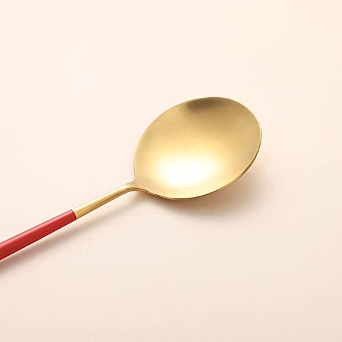 Salad Servers (Red/Gold)