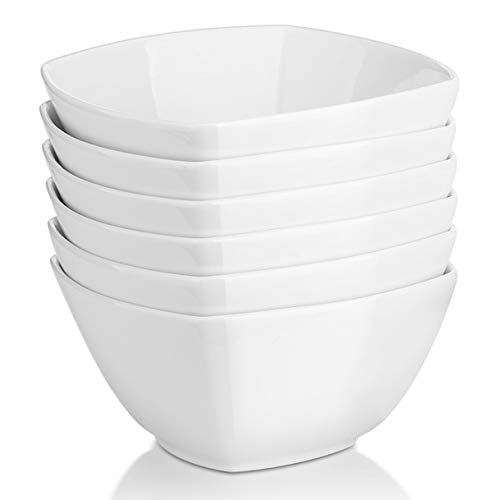 Porcelain Soup Bowls Set of 6 (27 OZ / Soft White)