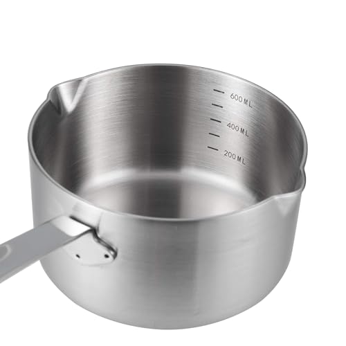 Milk Butter Warmer Mini Butter Melting Pot Coffee Maker with Dual Pour Spout 18 (0.6 Quarts)