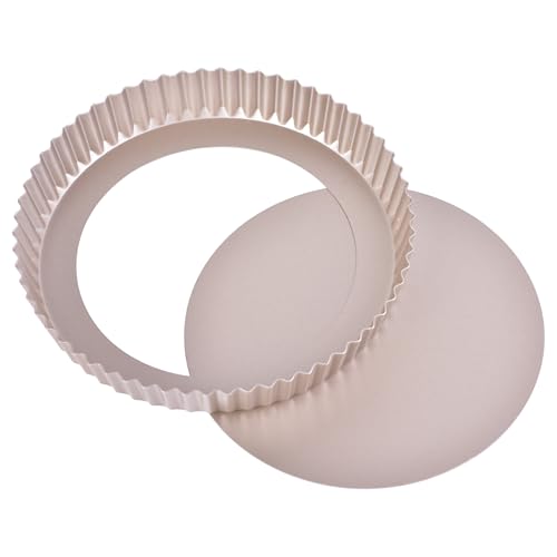9 Inch Round Tart Pan with Loose Removable Bottom (9" Round (Champagne Gold))