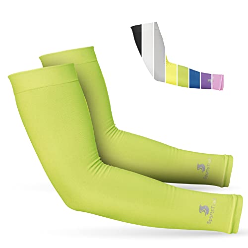 Cooling Arm Sleeves for Men & Women (1 Pair: Green / One Size)