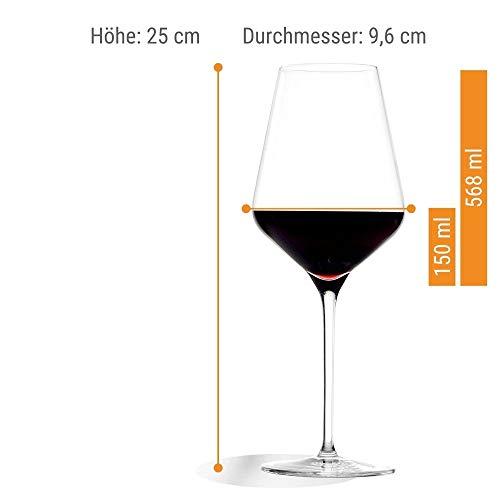 Quatrophil Red Wine Glasses Crystal (6 Pieces (1 Pack))