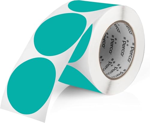 Teal Round Circle Dot Sticker 3 (Teal / 3 Inch)