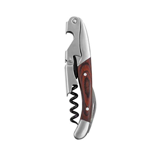 Double Hinged Waiters Corkscrew Wine Opener with Built