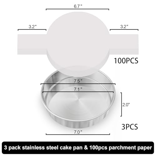 7 Inch Round Cake Pans (3 Count)