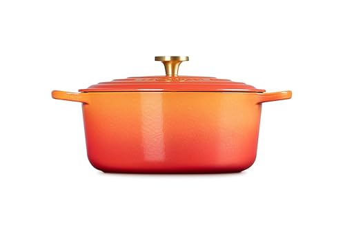Enameled Cast Iron Round Dutch Oven (Flamme Doree / 7.25 Qt)
