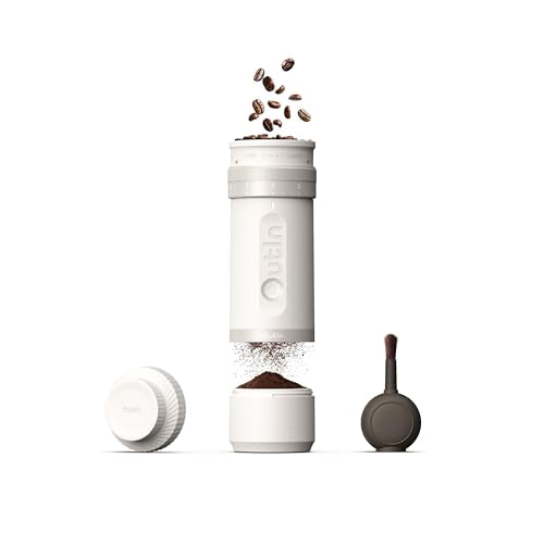 Fino Portable Electric Coffee Grinder with 28 Precise Grind Settings (Sandstone White)