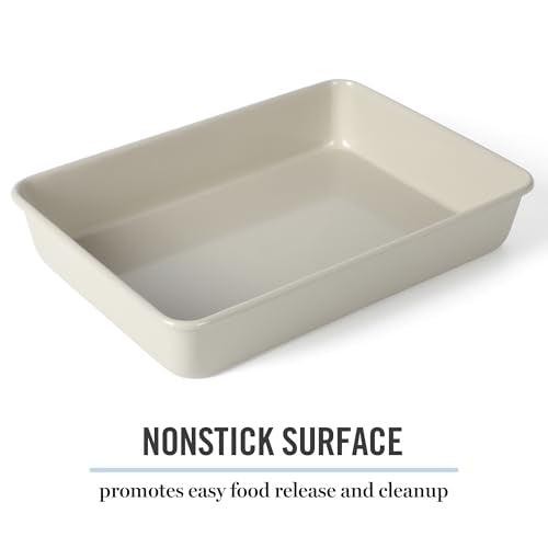 Gallen 13 x 9 Inch Rectangular Nonstick Carbon Steel Cake and Baking Pan (Cool Gray / 13" Cake Pan)