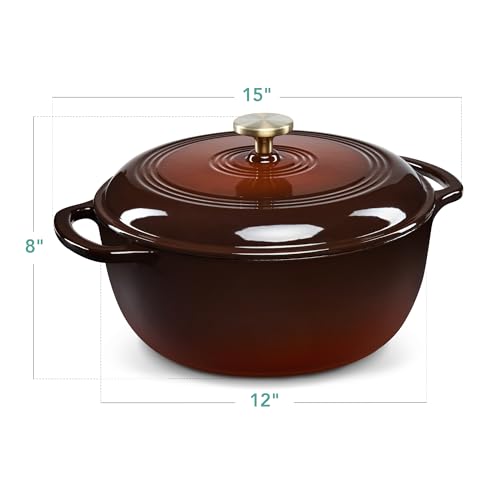 7.5 Quart Enamel Cast (Chocolate Ganache / 7.5qt Round)