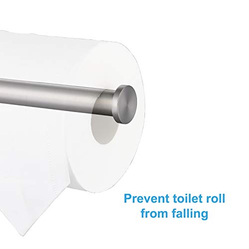 Toilet Paper Holder SUS304 Stainless Steel Round Size Brushed Nickel 2 Pack (2 Count)