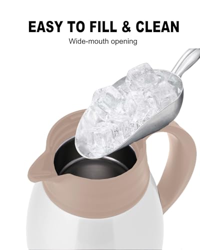 Stainless Steel Thermal Coffee Carafe (White / 64 oz)
