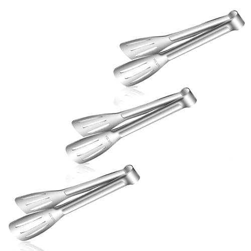 Stainless Steel Kitchen Tong Set (6inch / 3Pcs Silver)